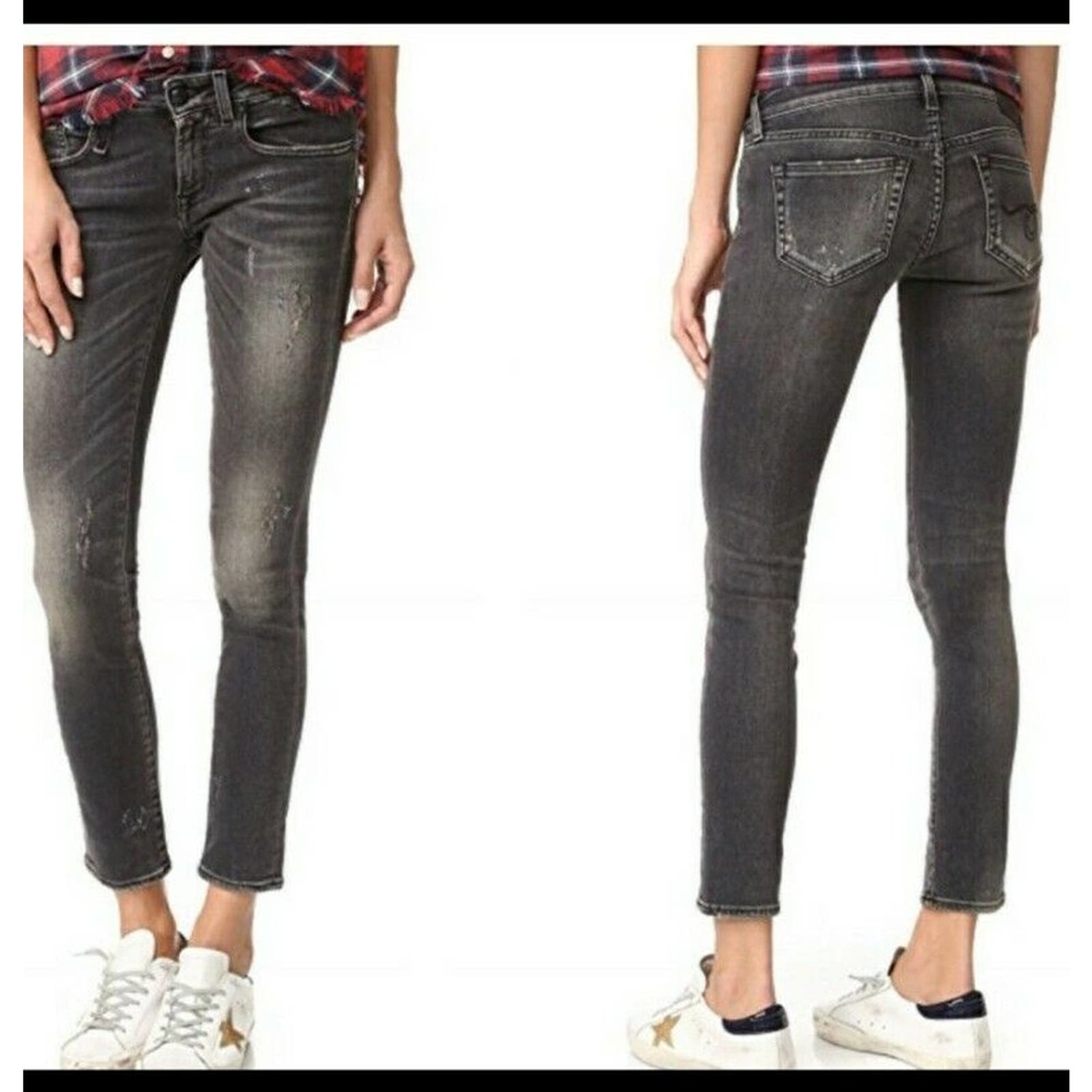 R13 The Kate Skinny Jean in Orion Black size 26 Style R13WM4021-17 Low Rise (A